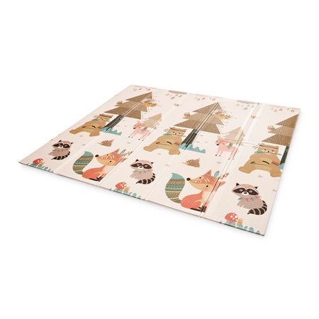 Covoraș educațional pliabil XXL - „REGATUL PĂDURILOR ȘI ZBORUL CU BALONUL”