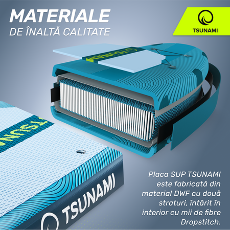 Placă SUP PRO TSUNAMI paddle board 350 cm T15