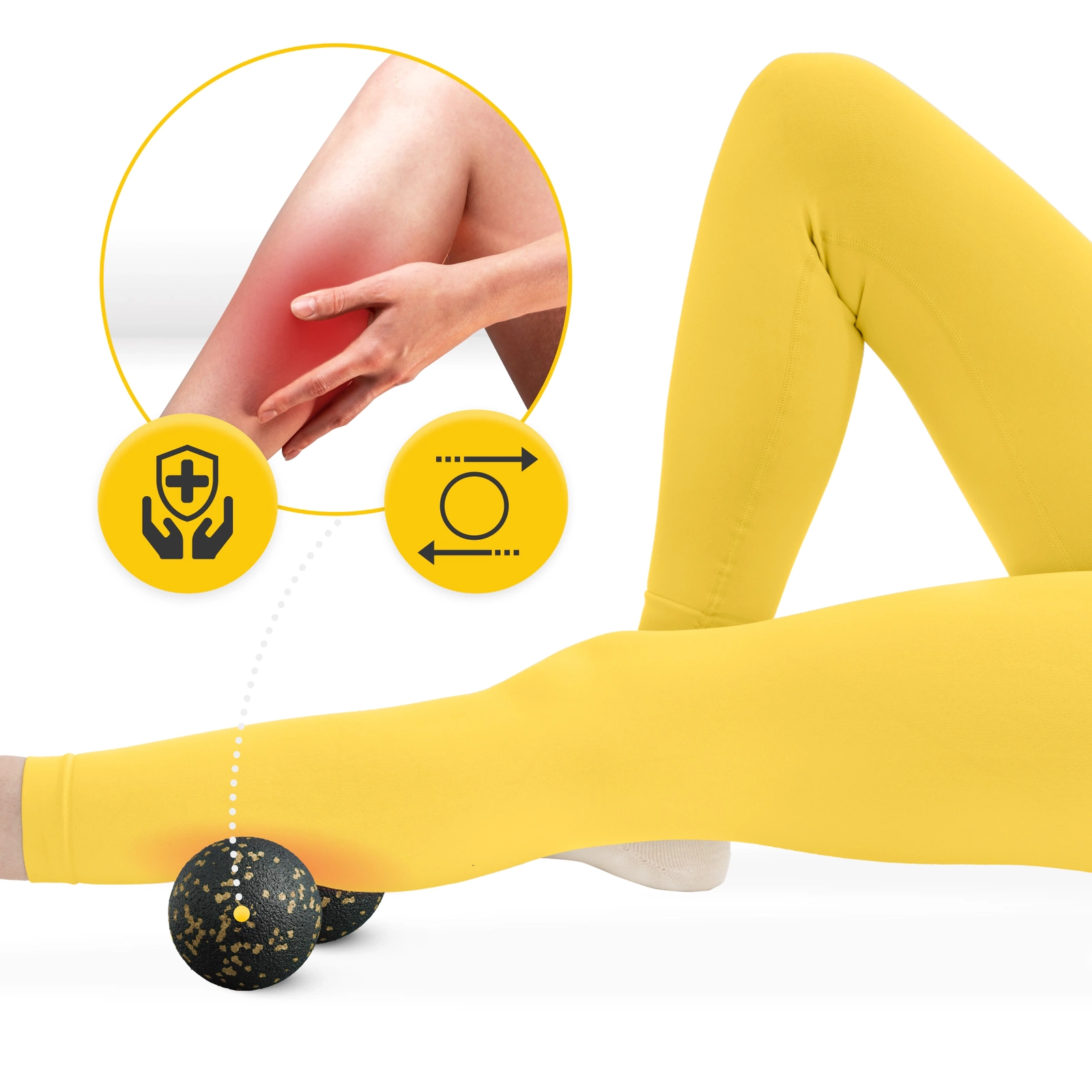 Minge de masaj dublă EPP 8 cm