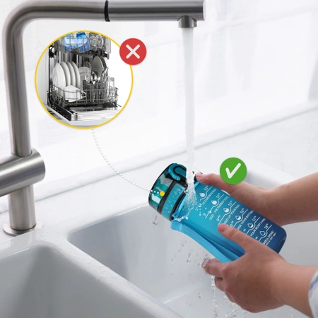 Sticlă de apă cu scală temporală 0,5 L