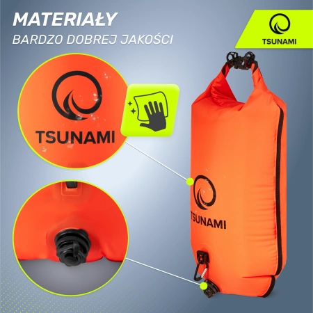 Geamandură de înot, gonflabilă + Rucsac + Buzunar uscat 3 în 1 TSUNAMI
