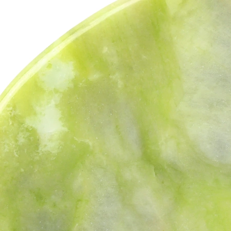 Piatra Gua Sha canelată din jad verde natural