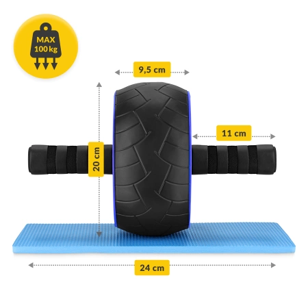 Roată pentru exerciții abdominale AB WHEEL XL