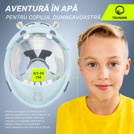 Mască de scufundare pentru copii HIPOPOTAM TSUNAMI