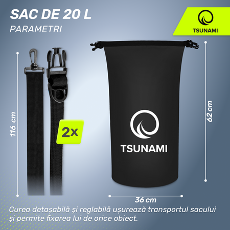 Geantă Impermeabilă TSUNAMI 20 litri