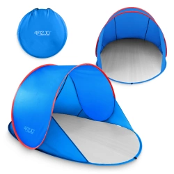 Cort de plajă cu auto-deschidere, albastru-roșu