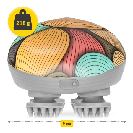 Aparat electric impermeabil multicolor pentru masajul capului