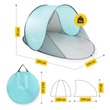 Cort de plajă cu auto-montare