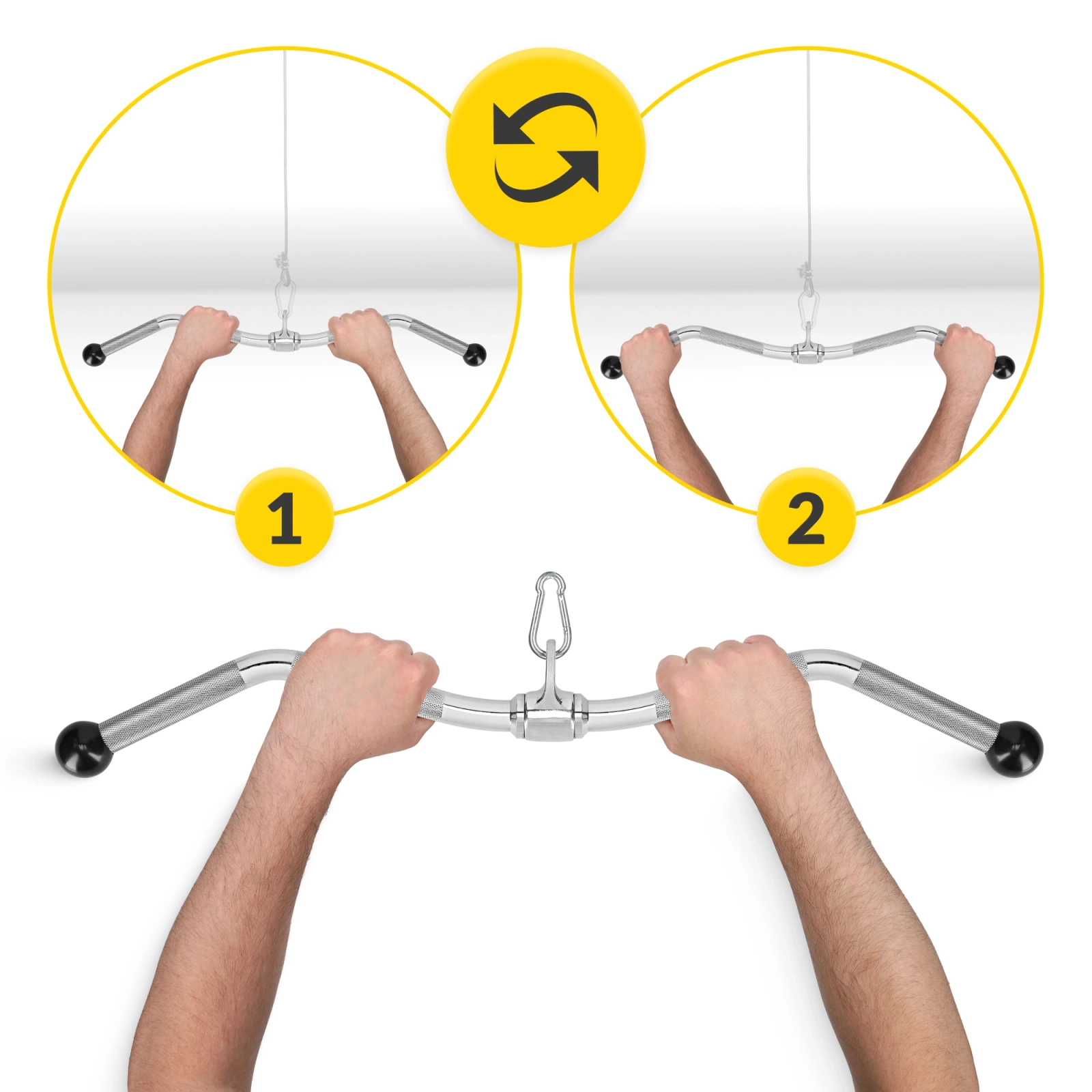 Bară pentru tracțiuni pliabilă