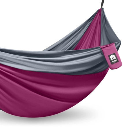Hamac de călătorie pentru două persoane Mountain Goat gri-roz