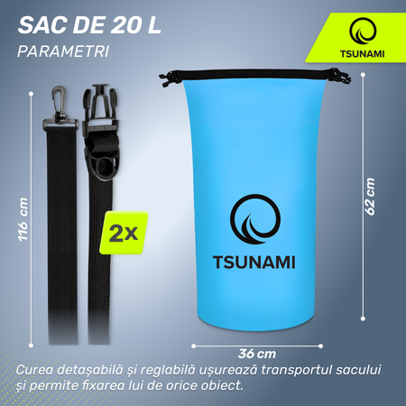 Geantă Impermeabilă TSUNAMI 20 litri