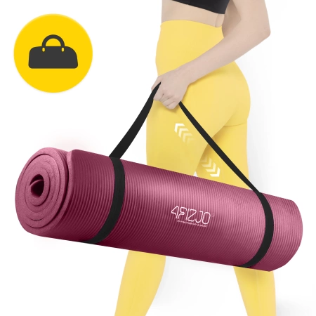 Saltea pentru fitness și yoga NBR 190 × 100 × 1,5 cm, bordó