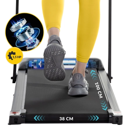 Bandă electrică de alergat pentru casă TM LIGHT sub birou