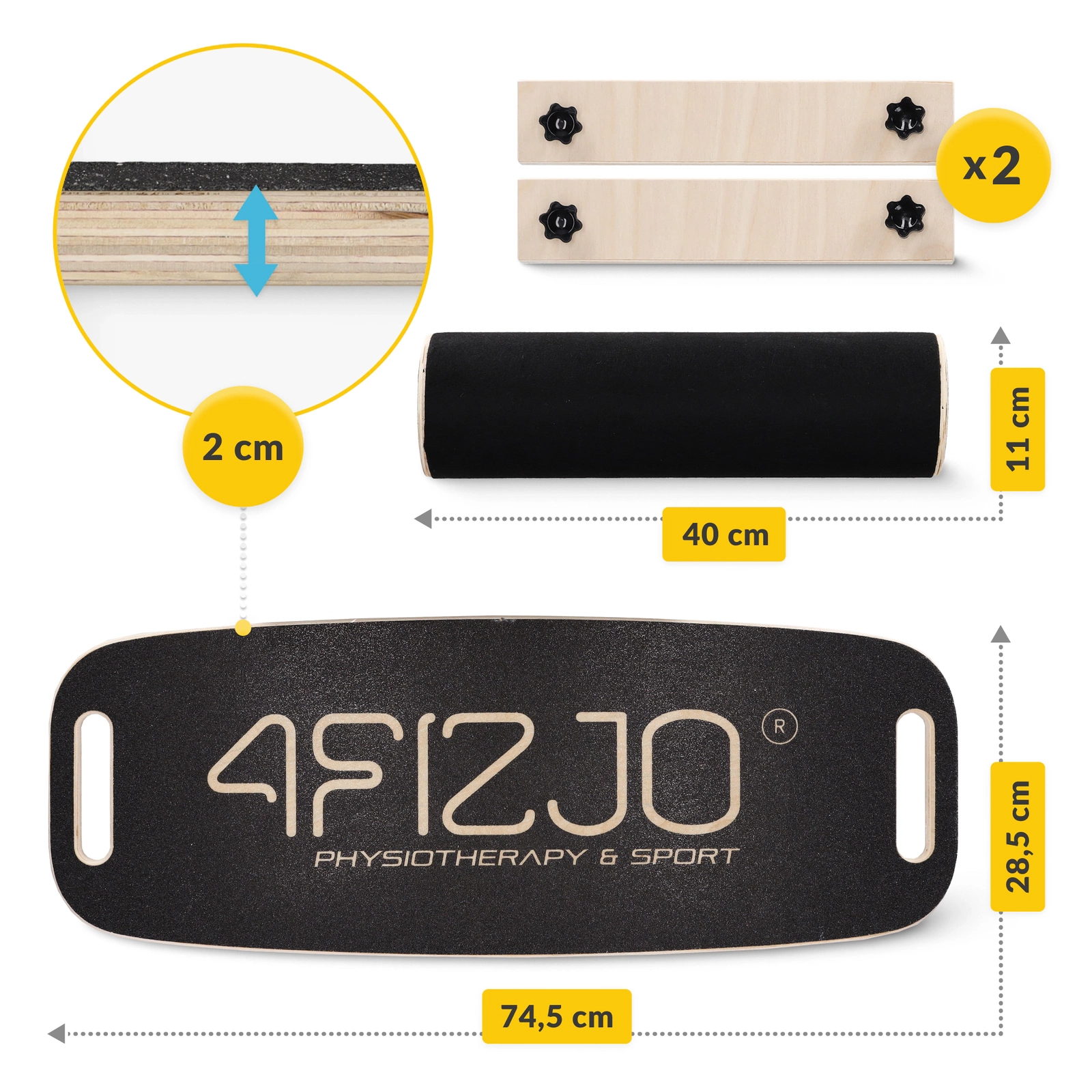 Platformă de echilibru din lemn TRICKBOARD.