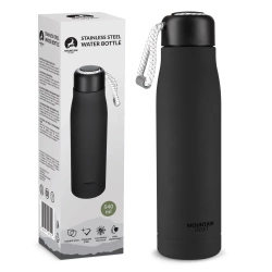 Sticlă termică de 540 ml cu curea negru