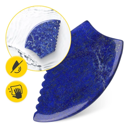 Piatra Gua Sha canelată din lazurit natural