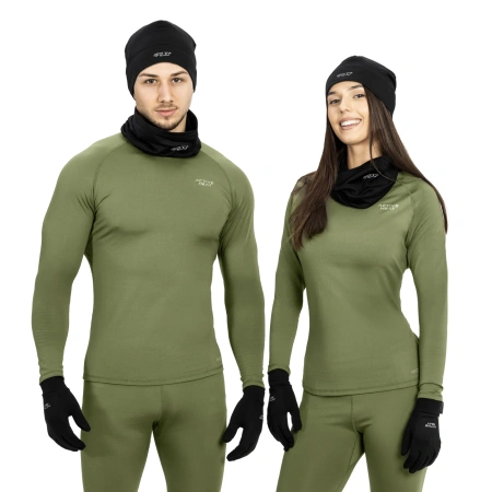 Tricou termic unisex cu mâneci lungi – verde, mărimea M