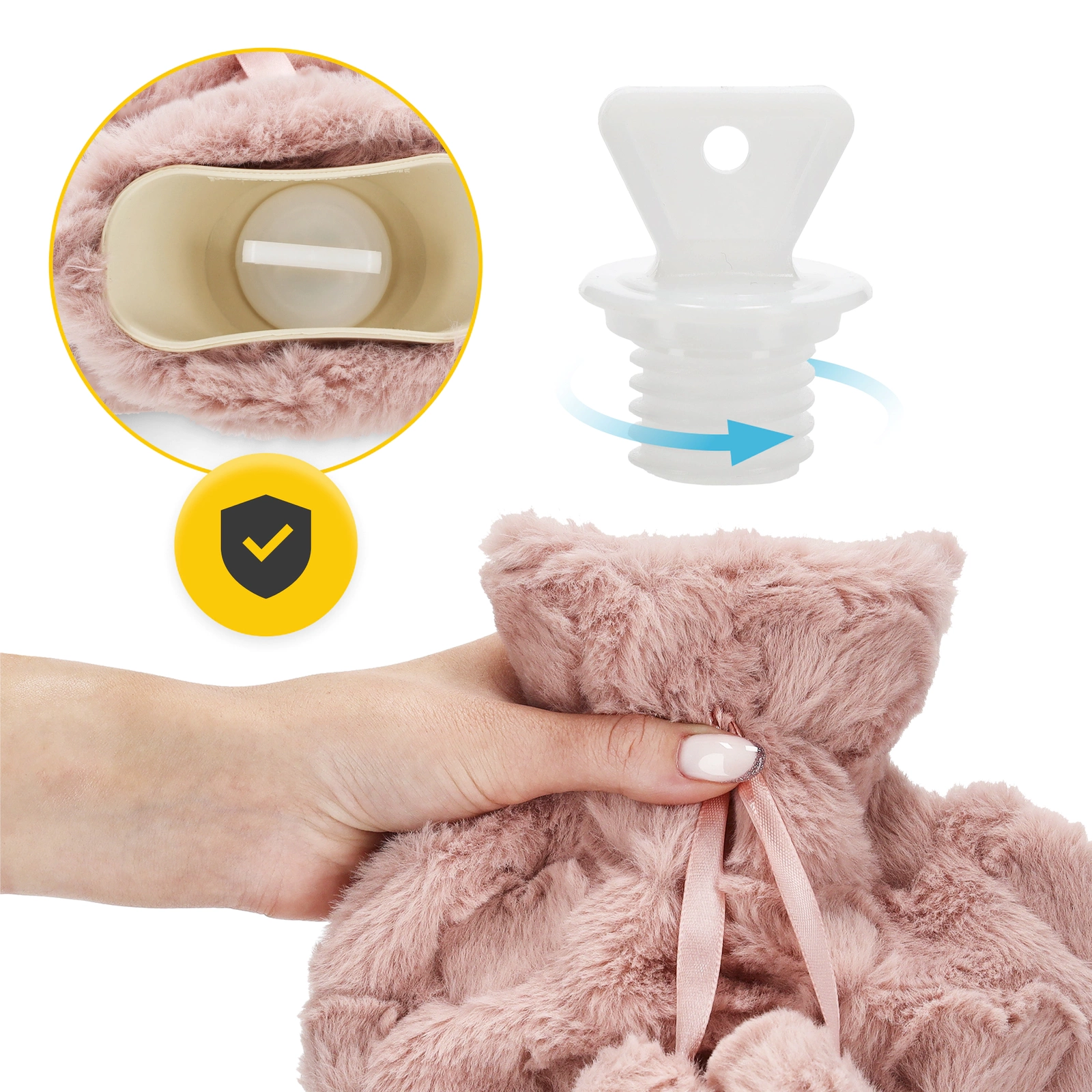 Compresă din cauciuc cu husa, 2 L