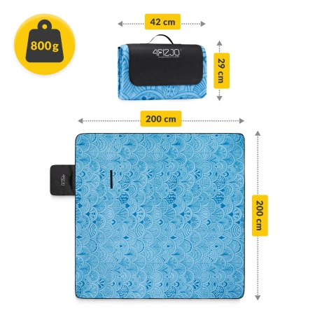Pătură impermeabilă pentru picnic 200x200 cm