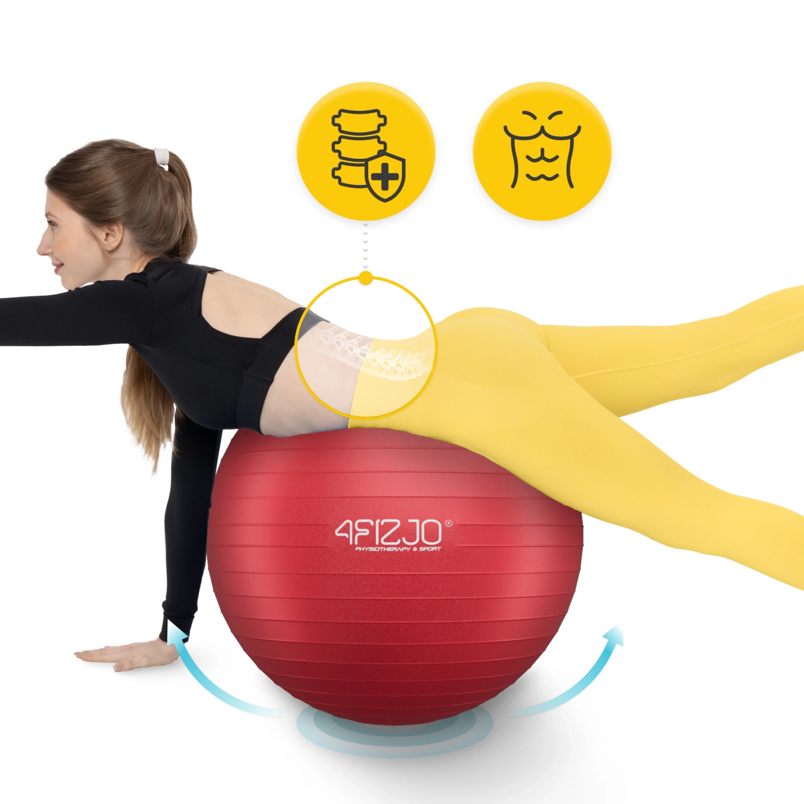 Minge de gimnastică gonflabilă 65 cm 