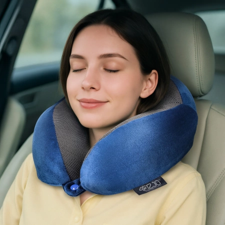 Pernă de calatorie pentru gât, din spumă, cu memorie