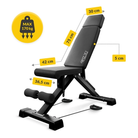 Bancă de antrenament multifuncțională reglabilă pentru exerciții EVO