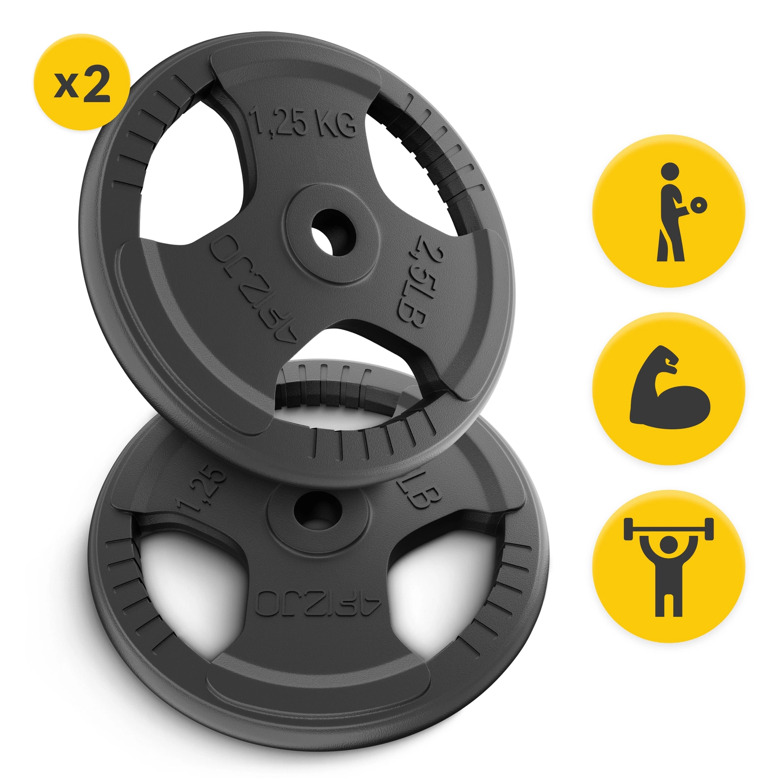 Greutăți din Fontă 2 x 1,25 kg