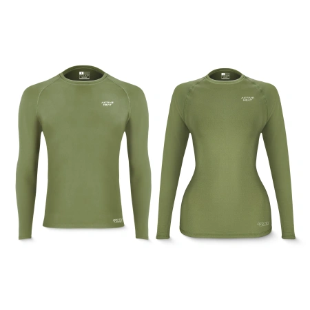 Tricou termic unisex cu mâneci lungi – verde, mărime S