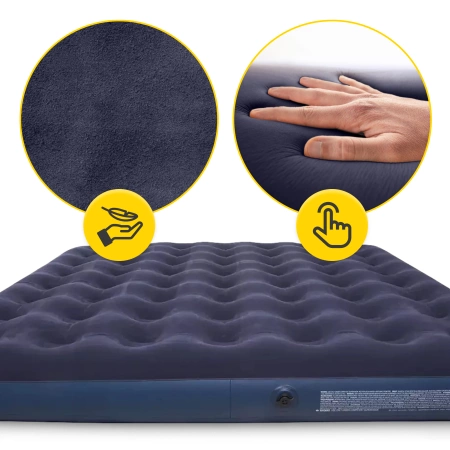 Saltea gonflabilă Avenli pentru două persoane 203 x 152 x 22 cm + Pompă și perne