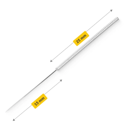Ace de acupunctură cu ghid 100 buc. 0,25 x 15 mm
