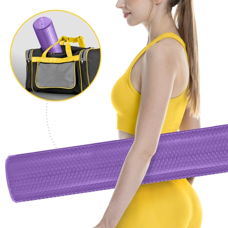 Roller de masaj cu proeminențe CARE+ 90 cm Violet