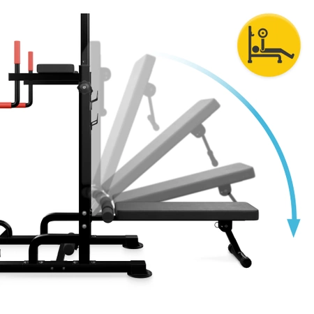 Bară multifuncțională pentru tracțiuni cu tijă și bancă PRO+