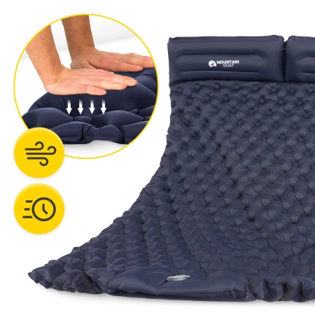 Saltea gonflabilă pentru două persoane, auto-umflabilă, pentru drumeții MOUNTAIN GOAT