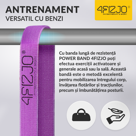 Bandă de rezistență din țesătură pentru exerciții 20-27 kg