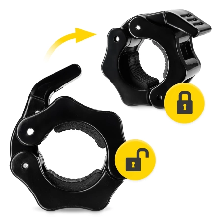 Cleme cu eliberare rapidă QR pentru gât de 25 mm 2 buc. - negru