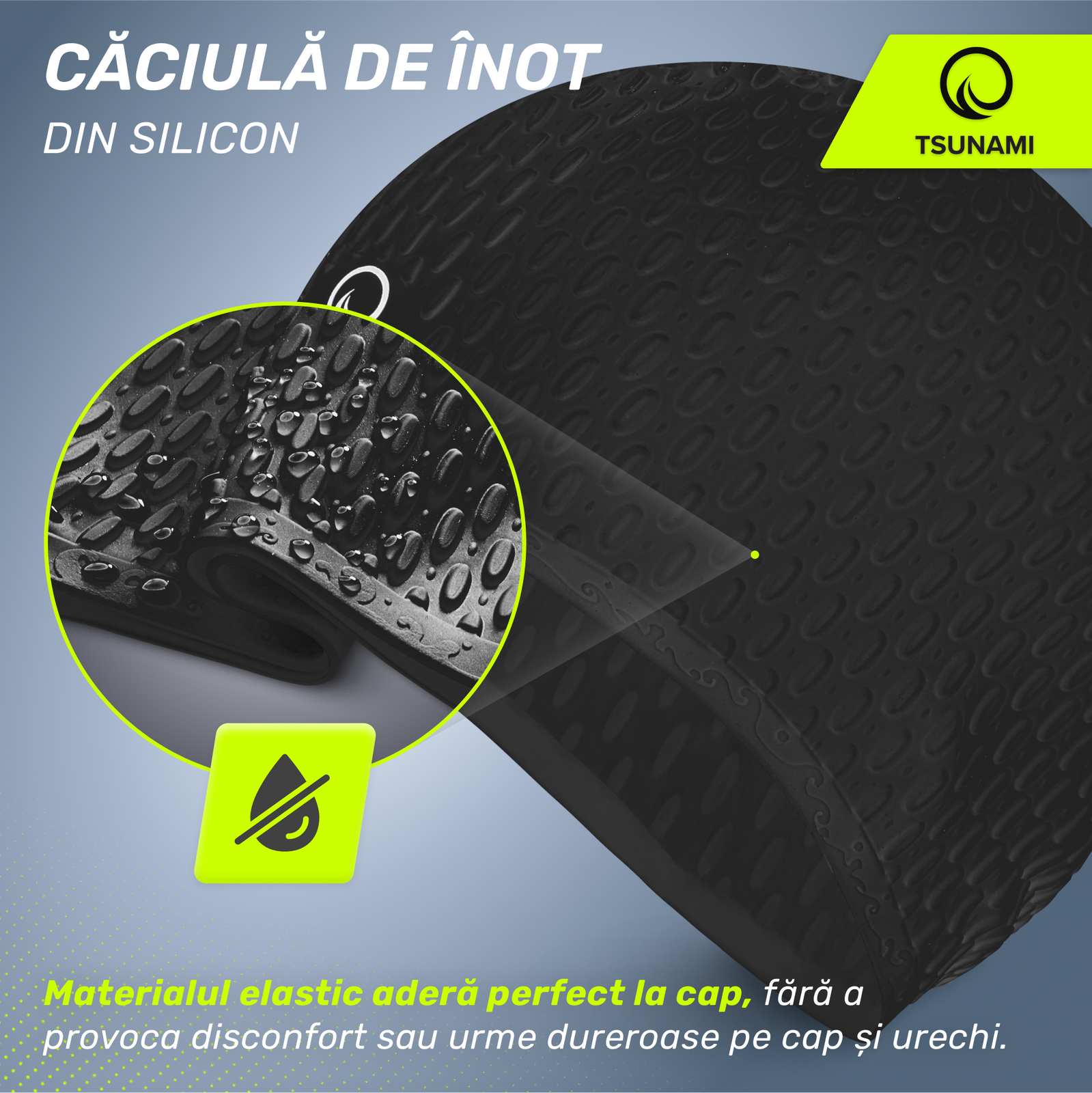 Căciulă de înot pentru piscină TEXTURE