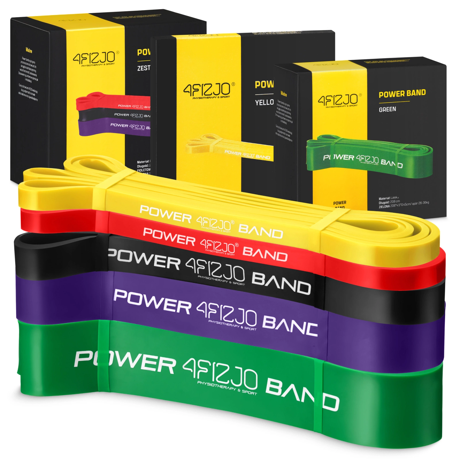 Set de 5 Elastice de Rezistență POWER BAND