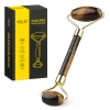 Roller facial din cuarț natural Tiger Eye