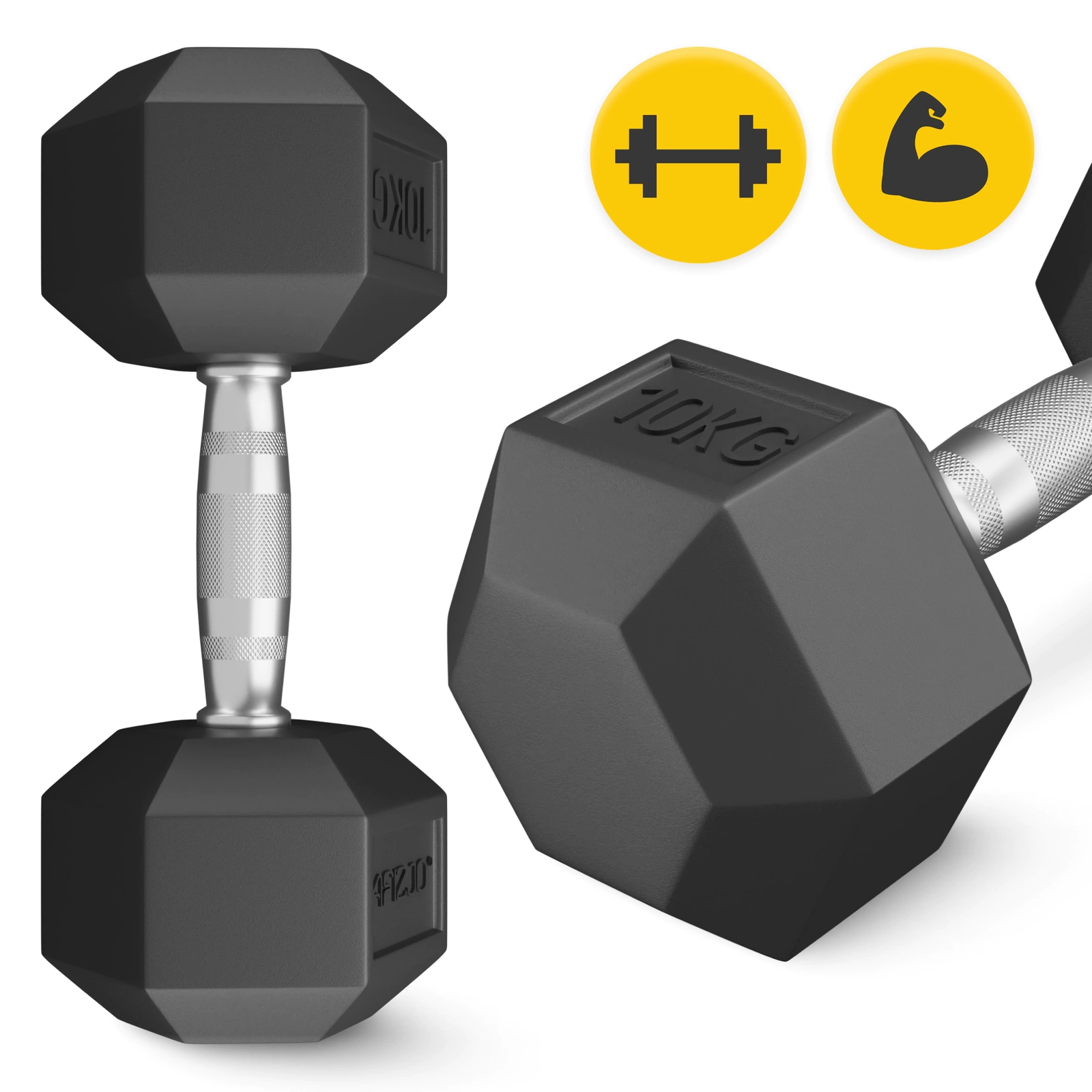 Halteră HEX din Oțel 10 kg (1 Bucată)