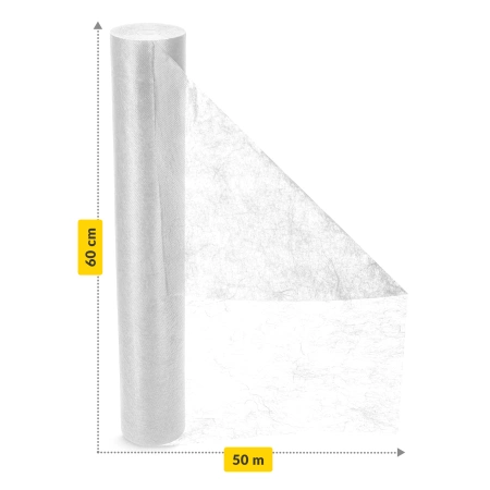 Covora medicală în rolă MED 60 cm x 50 m albă