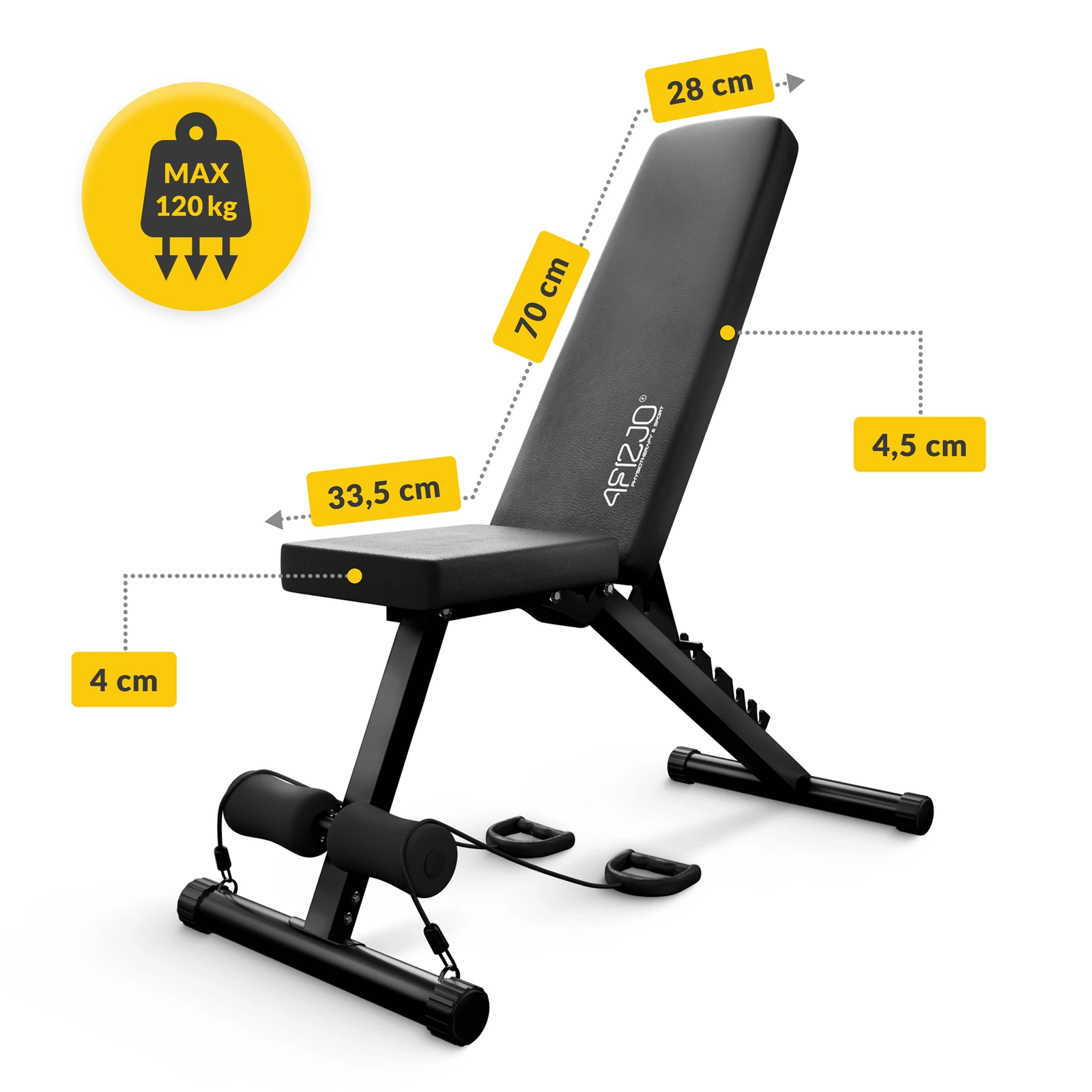 Bancă de antrenament reglabilă multifuncțională pentru exerciții