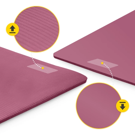 Saltea pentru fitness și yoga NBR 1,5 cm, bordó