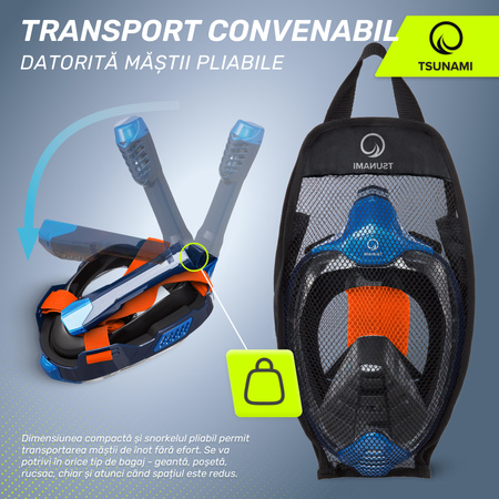 Mască de scufundări cu față completă TSUNAMI PRO S/M