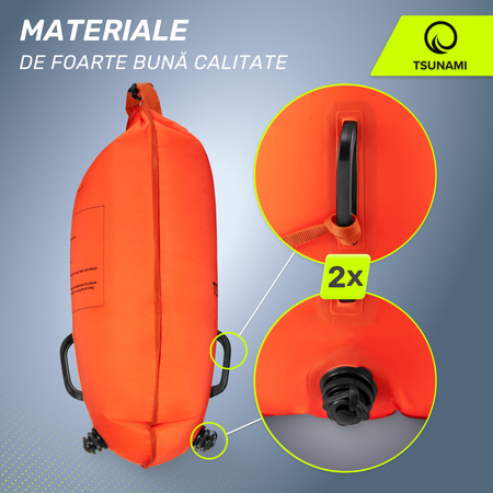 Geamandură de înot, gonflabilă + buzunar uscat 2 în 1 TSUNAMI