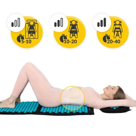 Saltea de acupresură ECO cu pernă și centură XL