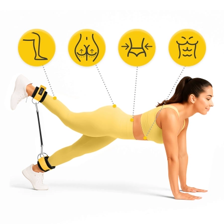 Benzi de formare gleznă pentru lift 2 buc. galben