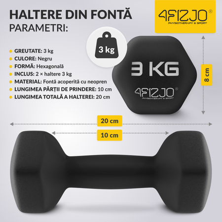 Haltere clasice 2 x 3 kg