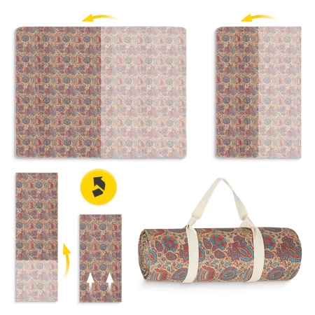 Pătură de picnic pentru plajă 200 x 150 cm, stil oriental