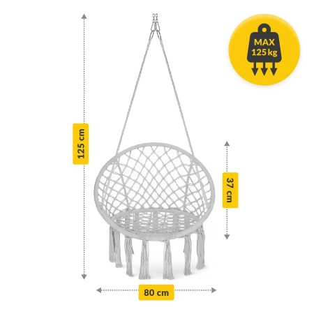Leagăn de grădină BOHO Gri