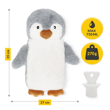 Pernă cu apă caldă cu husă PINGUINUL 0,75 L